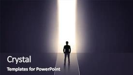  Presentation with tunnel - Slide set featuring businessman stands in dark tunnel background and a wine colored foreground