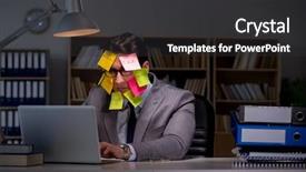  Presentation with paddle out hawaii - Presentation theme with businessman staying late to sort background and a  colored foreground