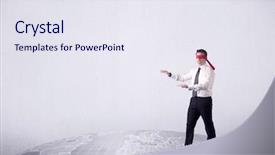  Presentation with world map - Theme enhanced with steps on a grey world background and a sky blue colored foreground