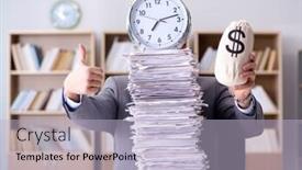  Presentation with business challenge businessman entrance maze - Beautiful presentation theme featuring businessman-struggling-to-meet-challenging backdrop and a light blue colored foreground