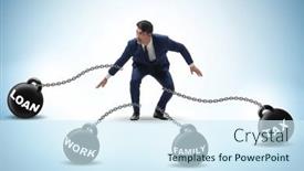  Presentation with life - Slides consisting of businessman-struggling-with-many-priorities background and a cool aqua colored foreground