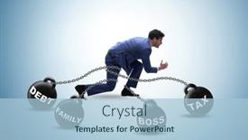  Presentation with life - Presentation theme enhanced with businessman-struggling-with-many-priorities background and a light blue colored foreground