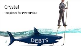  Presentation with loan - Audience pleasing presentation consisting of businessman successfully dealing with loans backdrop and a white colored foreground