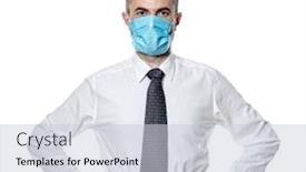  Presentation with surgical - Theme featuring businessman-surgical-mask-for-protection background and a lemonade colored foreground