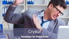  Presentation with bad - Beautiful presentation featuring businessman-sweating-excessively-smelling-bad backdrop and a ocean colored foreground