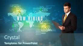  Presentation with market - PPT theme enhanced with businessman-thinking-about-market-concept background and a  colored foreground