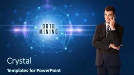  Presentation with security solutions - PPT theme having businessman-thinking-about-security-solutions background and a ocean colored foreground