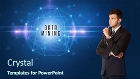  Presentation with security solutions - Theme enhanced with businessman-thinking-about-security-solutions background and a ocean colored foreground