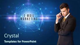  Presentation with security solutions - PPT theme consisting of businessman-thinking-about-security-solutions background and a ocean colored foreground