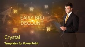  Presentation with thinking - Slides consisting of businessman-thinking-about-shopping-concept background and a tawny brown colored foreground