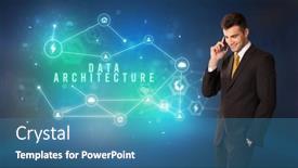  Presentation with thinking - Theme featuring businessman-thinking-about-technology-concept background and a teal colored foreground