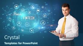  Presentation with related - Beautiful slides featuring businessman-thinking-in-front backdrop and a ocean colored foreground