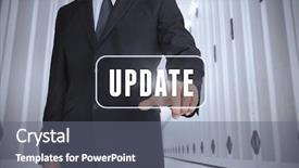  Presentation with data center - PPT theme with bw - manhattan financial district with skyscrapers background and a dark gray colored foreground