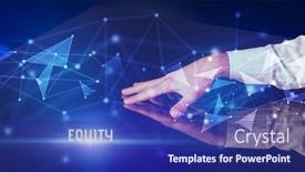  Presentation with concept - PPT layouts consisting of businessman-touching-huge-screen-concept background and a navy blue colored foreground