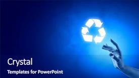  Presentation with elecronic media - PPT layouts having businessman touching media recycle icon background and a black colored foreground