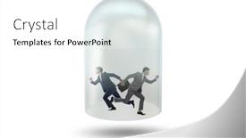  Presentation with glass - Presentation with businessman-trapped-in-transparent-glass background and a white colored foreground