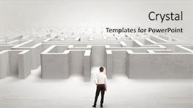  Presentation with maze - Presentation with businessman trying to decide which background and a white colored foreground
