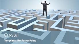  Presentation with maze - PPT theme enhanced with trying to escape from maze background and a teal colored foreground