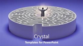  Presentation with find - Slide set with businessman-trying-to-find background and a ocean colored foreground