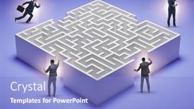  Presentation with find - PPT theme having businessman-trying-to-find background and a light blue colored foreground