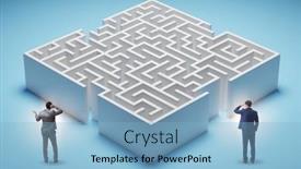  Presentation with find - Theme enhanced with businessman-trying-to-find background and a light blue colored foreground