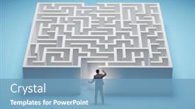  Presentation with find - Presentation theme with businessman-trying-to-find background and a teal colored foreground