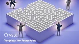  Presentation with find - Presentation theme featuring businessman-trying-to-find background and a light blue colored foreground