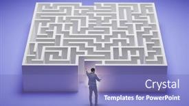  Presentation with find - Slides having businessman-trying-to-find background and a teal colored foreground