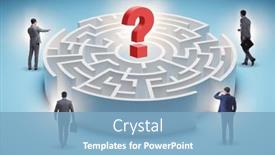  Presentation with find - Presentation theme consisting of businessman-trying-to-find background and a light blue colored foreground