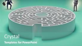  Presentation with find - Slide deck featuring businessman-trying-to-find background and a seafoam green colored foreground