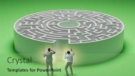  Presentation with find - Slide set with businessman-trying-to-find background and a seafoam green colored foreground