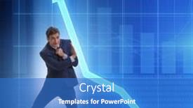  Presentation with economic - Slide set having businessman-trying-to-help-economic background and a teal colored foreground