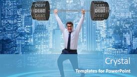  Presentation with burden - Presentation theme enhanced with businessman-under-heavy-burden background and a light blue colored foreground