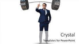  Presentation with burden - Slides consisting of businessman under heavy burden background and a white colored foreground