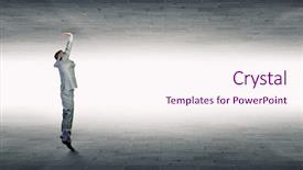  Presentation with stone - Theme consisting of businessman under pressure between two background and a pink colored foreground