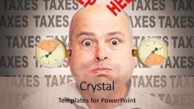  Presentation with stressed - Cool new presentation theme with businessman under pressure high tax backdrop and a coral colored foreground