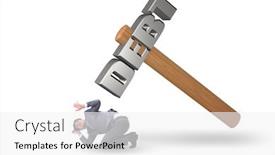  Presentation with burden - Cool new slide deck with businessman under the burden backdrop and a white colored foreground