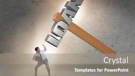  Presentation with burden - Cool new PPT layouts with businessman under the burden backdrop and a gray colored foreground