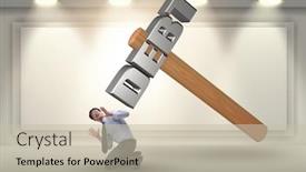  Presentation with burden - Cool new presentation with businessman under the burden of debt and loan backdrop and a soft green colored foreground