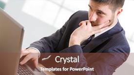  Presentation with businessman standing on mountain top - Amazing slides having businessman using lap-top backdrop and a tawny brown colored foreground