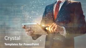  Presentation with marketing strategy - Beautiful PPT theme featuring strategy abstract icon digital marketing backdrop and a coral colored foreground