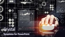  Presentation with wireless - Presentation theme enhanced with businessman using wireless mouse mixed background and a  colored foreground