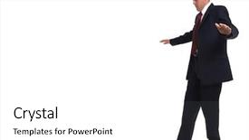  Presentation with walking patients - Presentation featuring businessman walking along a tightrope background and a white colored foreground