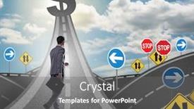  Presentation with profit - Theme having businessman-walking-towards-his-profit background and a gray colored foreground