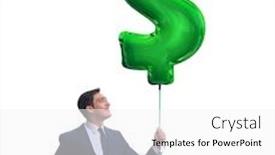  Presentation with dollar sign - PPT layouts consisting of businessman-walking-with-inflatable-dollar background and a white colored foreground