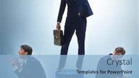  Presentation with winning - Beautiful slides featuring businessman-winning-the-first-place backdrop and a light blue colored foreground