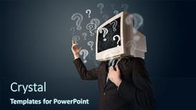  Presentation with question marks - Presentation featuring christmas wreath with pine cones isolated on white background background and a violet colored foreground