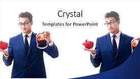  Presentation with white blood cell - Amazing presentation theme having businessman with blood bag isolated backdrop and a white colored foreground