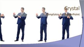  Presentation with white blood cell - Beautiful slide deck featuring businessman with blood bag isolated backdrop and a cream colored foreground