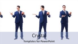  Presentation with blood - Slide set featuring businessman with blood bag isolated background and a light blue colored foreground